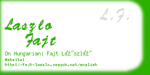 laszlo fajt business card